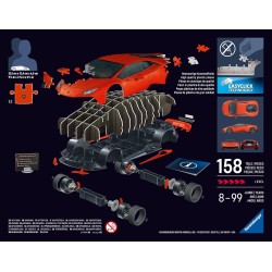 Ravensburger - Puzzle 3d Lamborghini Huracán EVO | Modellismo Da Costruire Adulti | 163 Pezzi | Regalo Bambino 8 Anni e Più | R