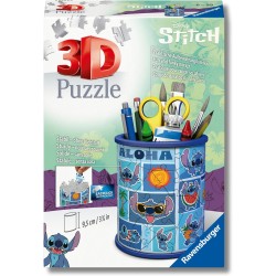 Ravensburger - Puzzle 3D Stitch | Portapenne di Stitch 57 pezzi | Puzzle Stitch | Gioco Bambino 6 Anni Disney | Stitch Gadget