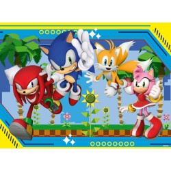 Ravensburger - Sonic Puzzle 100 Pezzi XXL, Puzzle Bambini 6 annI, Sonic Giocattolo, Gioco Educativo e Stimolante, 49x36cm