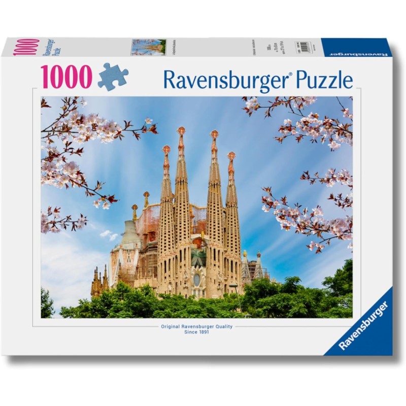 Ravensburger - Puzzle 1000 Pezzi Barcellona | Puzzle Con Foto Con Una Misura Di 70x50 Cm | Regalo Per Adulti E Bambini Da 14 An