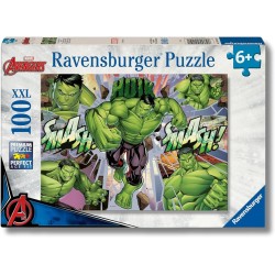 Ravensburger - Puzzles XXL Marvel Hulk | Puzzle 6 Anni In Su | Puzzle 100 Pezzi Per Bambini Da 6 Anni In Su | Puzzle Bambini 36
