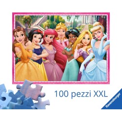 Ravensburger - Puzzles XXL Principessa Disney | Puzzle 6 Anni In Su | Puzzle 100 Pezzi Per Bambini Da 6 Anni In Su | Puzzle Bam