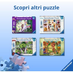 Ravensburger - Puzzles XXL Principessa Disney | Puzzle 6 Anni In Su | Puzzle 100 Pezzi Per Bambini Da 6 Anni In Su | Puzzle Bam