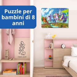 Ravensburger - Puzzle XXL Accademia Dell unicorno | Puzzle 8 Anni In Su | Puzzle Bambini Da 200 Pezzi In Regalo | Regalo Bambin