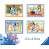Ravensburger - Personaggi Bluey Puzzles 4 Pack | Puzzle Bambini 3 Anni O Più | 19x14 Cm | 12, 16, 20 E 24 Pezzi | Casa Di Bluey