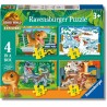 Ravensburger - Puzzles Jurassic World Explorers​ 4 Pack | Puzzle Bambini 3 Anni In Su | Regalo Bimba 3 Anni In Su 72 Pezzi | Pu
