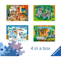 Ravensburger - Puzzles Jurassic World Explorers​ 4 Pack | Puzzle Bambini 3 Anni In Su | Regalo Bimba 3 Anni In Su 72 Pezzi | Pu