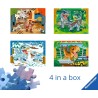 Ravensburger - Puzzles Jurassic World Explorers​ 4 Pack | Puzzle Bambini 3 Anni In Su | Regalo Bimba 3 Anni In Su 72 Pezzi | Pu