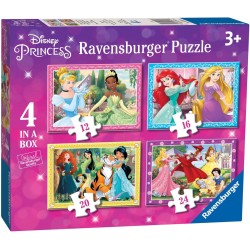 Ravensburger - Puzzles Princesas Disney 4 Pack | Puzzle Bambini 3 Anni In Su | Regalo Bimba 3 Anni In Su 72 Pezzi | Puzzle Bamb