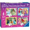 Ravensburger - Puzzles Princesas Disney 4 Pack | Puzzle Bambini 3 Anni In Su | Regalo Bimba 3 Anni In Su 72 Pezzi | Puzzle Bamb