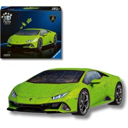 Ravensburger - Puzzle 3d Lamborghini Huracán EVO | Puzzle 3d Per Adulti E Bambini A Partire Dagli 8 Anni | Modellismo Da Costru