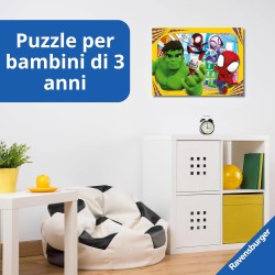 Ravensburger - Puzzles Spidey 4 Pack | Puzzle Bambini 3 Anni In Su | Regalo Bimba 3 Anni In Su 72 Pezzi | Puzzle Bambini 19 X 1