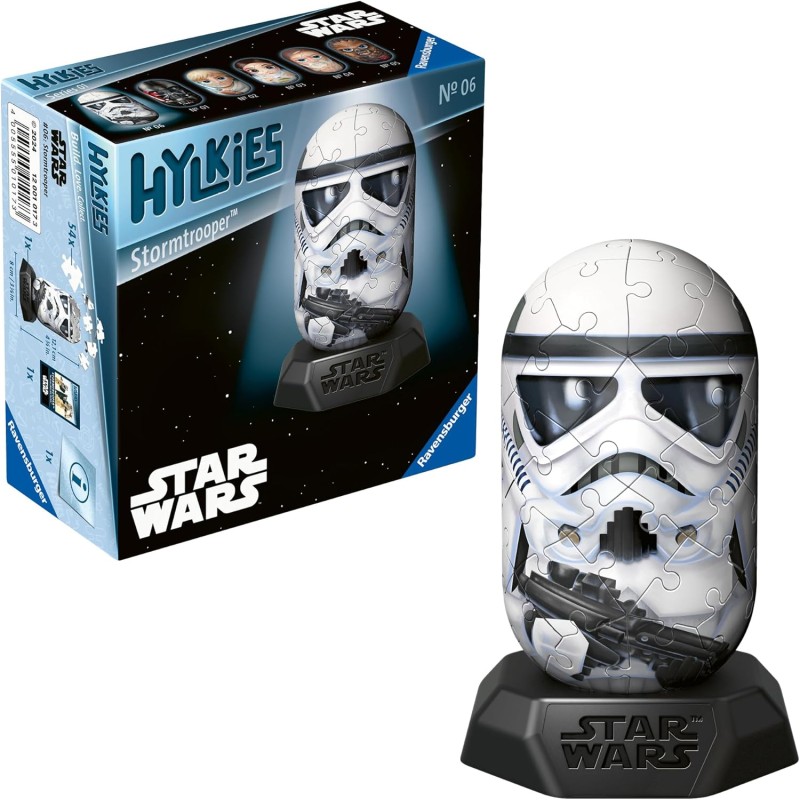 Ravensburger - Puzzle 3D, Hylkies Stormtrooper, Star Wars, Puzzle per Adulti e Bambini 12+ Anni, Idea Regalo, Modellismo, 54 Pe