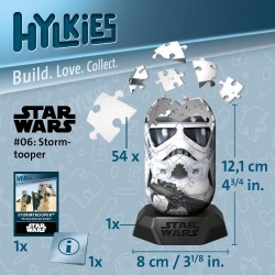 Ravensburger - Puzzle 3D, Hylkies Stormtrooper, Star Wars, Puzzle per Adulti e Bambini 12+ Anni, Idea Regalo, Modellismo, 54 Pe