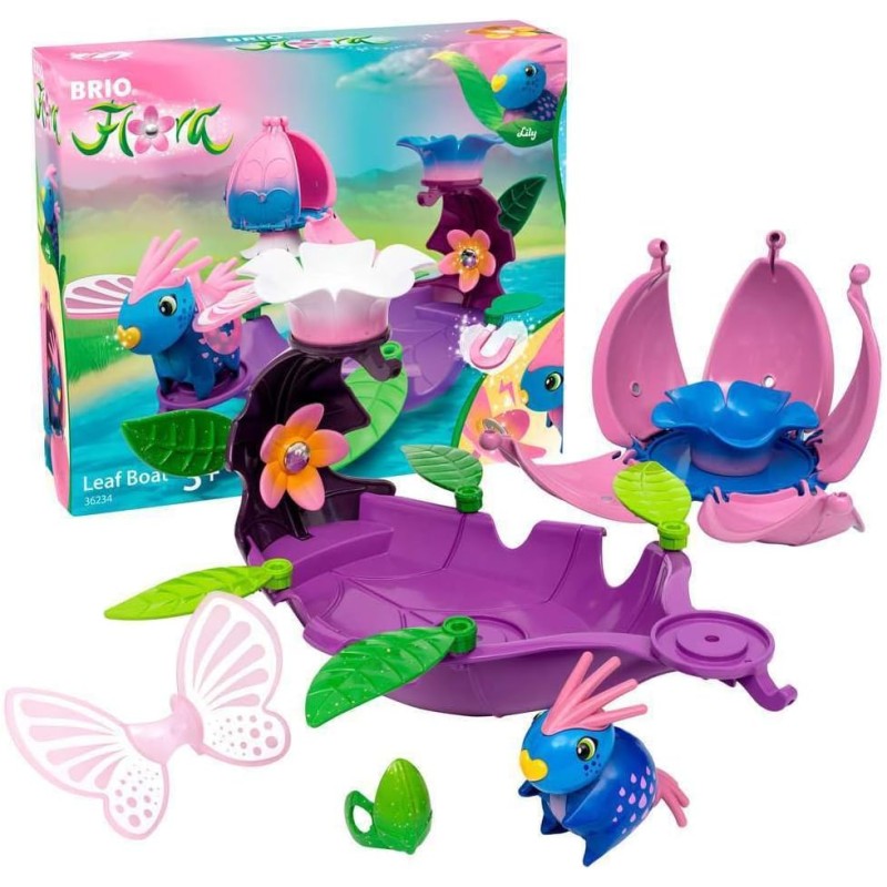 BRIO Flora - Barca a Foglia di Lily| Giocattolo per Bambini 3+ Anni | Playset di Gioco Libero per stimolare la Fantasia
