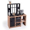 Smoby Cucina Loft 7600312600, +3 Anni, Stile Industriale, Altezza Piano 50 cm, 32 Accessori, Raccolta Differenziata, Made in Fr