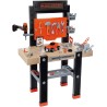 Smoby - Black + Decker Bricolo Center, 7600360727, + 3 Anni, Banco da Lavoro con 91 Accessori, Incluso Trapano Meccanico con Im