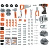 Smoby - Black + Decker Bricolo Center, 7600360727, + 3 Anni, Banco da Lavoro con 91 Accessori, Incluso Trapano Meccanico con Im