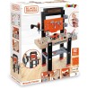 Smoby - Black + Decker Bricolo Center, 7600360727, + 3 Anni, Banco da Lavoro con 91 Accessori, Incluso Trapano Meccanico con Im