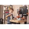 Smoby - Black + Decker Bricolo Center, 7600360727, + 3 Anni, Banco da Lavoro con 91 Accessori, Incluso Trapano Meccanico con Im
