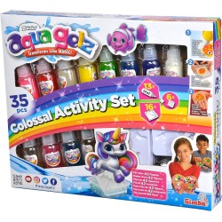 Simba - Aqua Gelz Colossal, l  Originale, Set fai da te, 13 bottiglie di gel colorato, 30 ml, 16 forme, a partire da 8 anni, 10