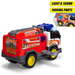Dickie Toys - Fire Rescue Unit, 30 cm, Grande camion dei pompieri, a partire dai 3 anni, con luci e suoni, batterie incluse, 20