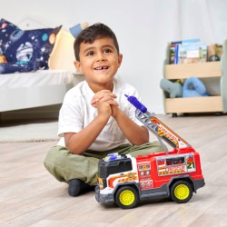 Dickie Toys - Fire Rescue Unit, 30 cm, Grande camion dei pompieri, a partire dai 3 anni, con luci e suoni, batterie incluse, 20