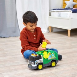 Dickie Toys - Camion ecologia 30 cm, a partire dai 3 anni, luci e suoni, bidone incluso, batterie incluse 203306021