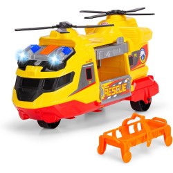 Dickie Toys - Elicottero di Soccorso cm 20, luci e Suoni, argano di Soccorso, a Partire dai 3 Anni, 203306023