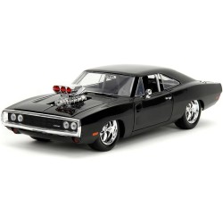 Jada Toys - Fast and Furious Auto Dom`s Dodge Charger Street (1:24, nero) - Modellino auto 1970 Dodge Charger R/T in Fast & Fur