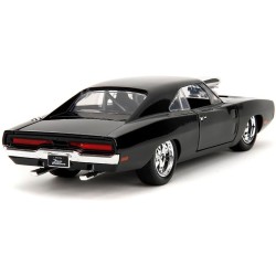Jada Toys - Fast and Furious Auto Dom`s Dodge Charger Street (1:24, nero) - Modellino auto 1970 Dodge Charger R/T in Fast & Fur