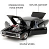 Jada Toys - Fast and Furious Auto Dom`s Dodge Charger Street (1:24, nero) - Modellino auto 1970 Dodge Charger R/T in Fast & Fur