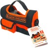 Smoby - Black+Decker - Cassetta degli Attrezzi in Tessuto - Giocattolo Fai da Te per Bambini - 4 Utensili e Vari Accessori - da