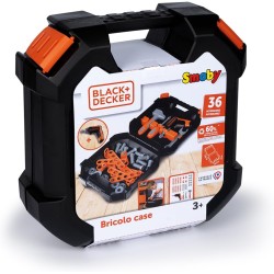 Smoby - Black+Decker - Valigetta fai da te - Giocattolo d imitazione - 35 accessori - Facile da trasportare - Dai 3 anni - Prod