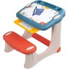 Smoby - Magic Desk - Scrivania per Bambini - Pennarello cancellabile - 3 spazi portaoggetti + cassetto Scorrevole - 12 Accessor