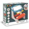 Smoby - Magic Desk - Scrivania per Bambini - Pennarello cancellabile - 3 spazi portaoggetti + cassetto Scorrevole - 12 Accessor