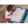 Smoby - Magic Desk - Scrivania per Bambini - Pennarello cancellabile - 3 spazi portaoggetti + cassetto Scorrevole - 12 Accessor