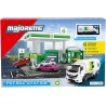 Majorette Petrol Station BP (con auto giocattolo) – Stazione di servizio giocattolo con impianto di lavaggio, negozio, colonne 
