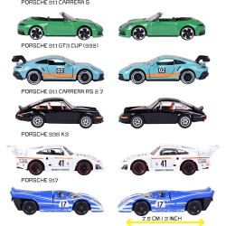 Majorette – Porsche 5 Pieces Giftpack – Set Auto Sportive in Metallo Die-Cast, 5 Modellini da Collezione con Licenza Ufficiale