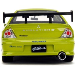 Jada - Fast and Furious Modellino auto Mitsubishi Lancer Evolution VII di Brian - Scala 1:24 - 20cm - colore verde