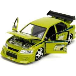 Jada - Fast and Furious Modellino auto Mitsubishi Lancer Evolution VII di Brian - Scala 1:24 - 20cm - colore verde