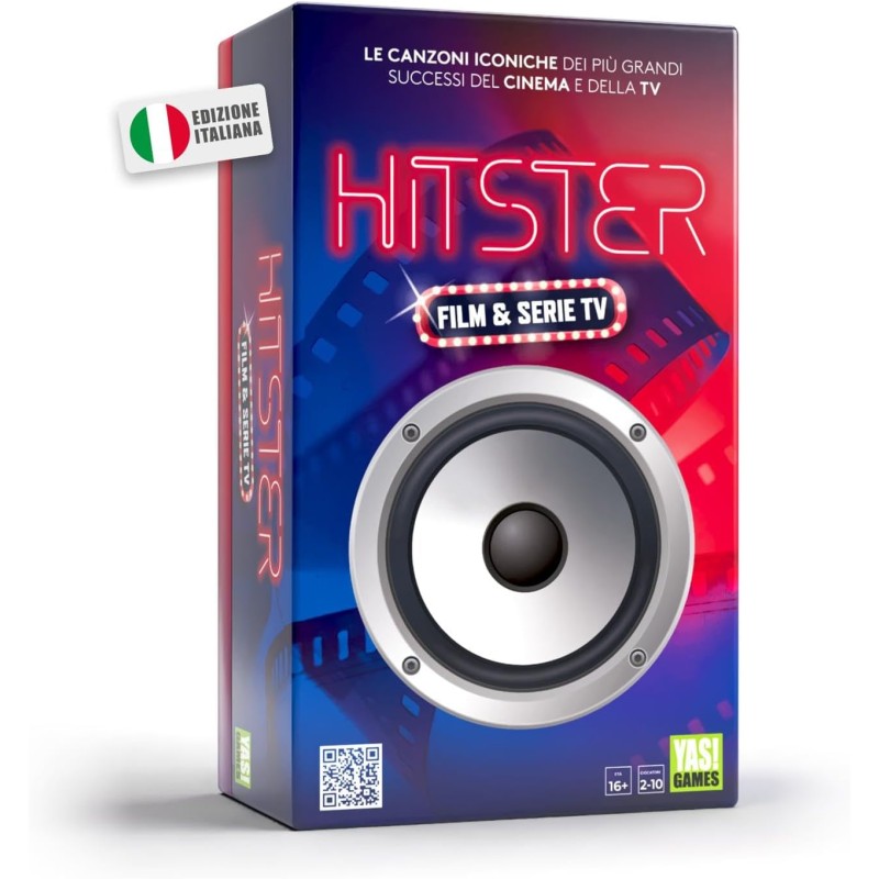 Yas! Games - Hitster Film & Serie TV, Party Game Musicale per Giocatori dai 16 anni in su, Versione Film e Serie Tv, da 2 a 10 