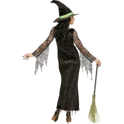 Widmann - Costume da strega, vestito e cappello, maga, travestimento Halloween Tg.M