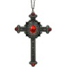 Widmann - Collana con croce da donna, gioiello gotico con ciondolo, accessorio per costume di Halloween e carnevale
