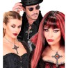 Widmann - Collana con croce da donna, gioiello gotico con ciondolo, accessorio per costume di Halloween e carnevale