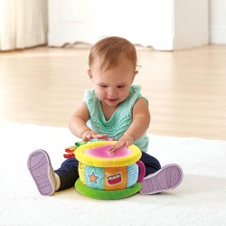 VTech Magico Tamburo Luminoso, Gioco per Bambini Bilingue Italiano e Inglese, 4 Modalità Gioco, Effetti Luminosi, Volume Regola