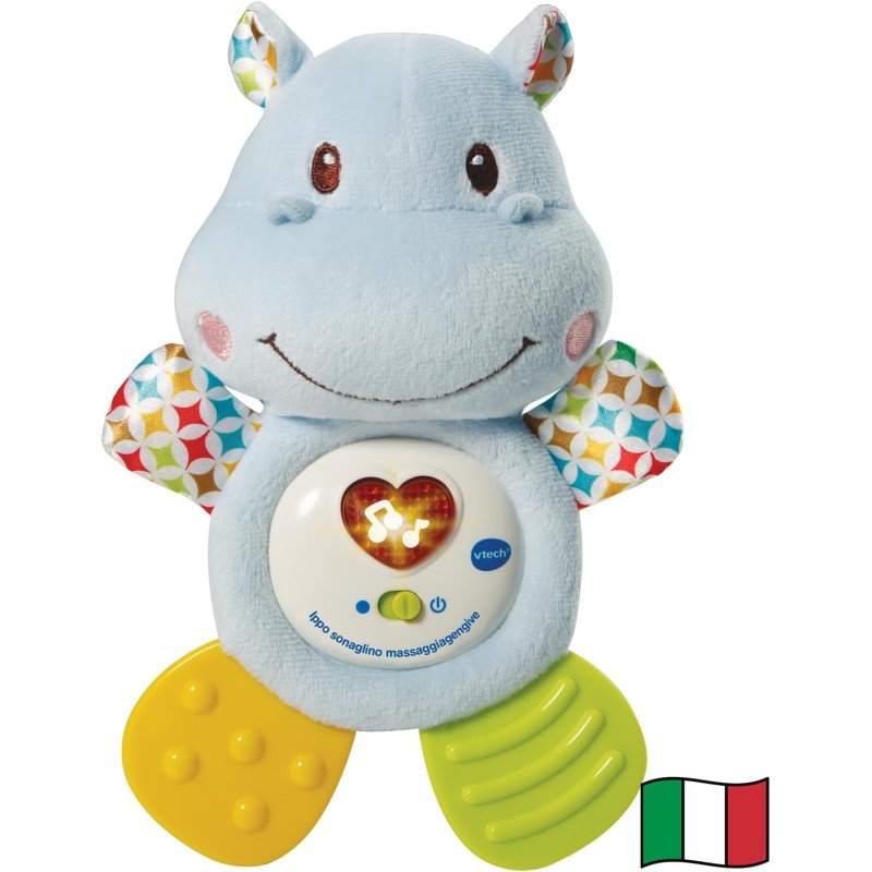 VTech Ippo, Sonaglino Massaggia Gengive, Sonaglio Neonato con Pulsante Luminoso, Ideale Durante la Dentizione, Gioco Neonato co