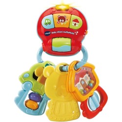 VTech Le Mie Prime Chiavi 3 in 1, Sonaglino Interattivo con Sensore Movimento, Sonaglio Neonato con Pulsante Luminoso, Gioco Ne