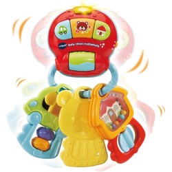 VTech Le Mie Prime Chiavi 3 in 1, Sonaglino Interattivo con Sensore Movimento, Sonaglio Neonato con Pulsante Luminoso, Gioco Ne