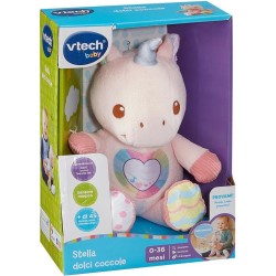 VTech Stella Dolci Coccole, Gatto Peluche Interattivo con più di 45 Canzoni, Melodie, Frasi e Suoni, Cuore Luminoso Cambiacolor